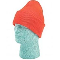 00792 Neon Orange Acrylic Knit Hat