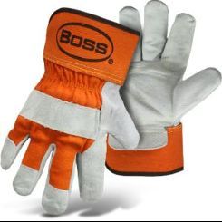 1JL2393 Double Split Leather Palm with Rubberized Safety Cuff