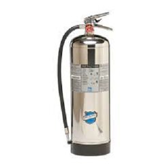 50000 Stainless Steel/Plated Brass Water Fire Extinguisher 2.5 Gallon