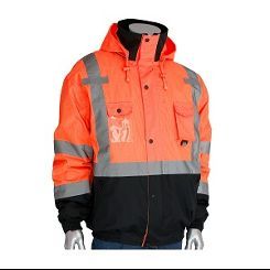 333-1770-OR Fleece Liner Bomber Jacket 