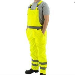 75-2353 High-Vis Lime Waterproof Rain Bibs