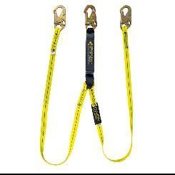 01217 4' Double Leg Shock Absorbing Lanyard with Snap Hook