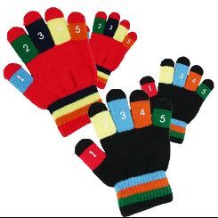 34111 Toddler's Knit Stretch Glove With Numbers