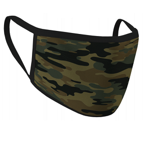 60504 Green Camo Cloth Face Mask 2 Pack 
